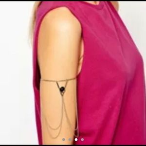 ASOS Gold Arm Cuff With Turquoise Stone